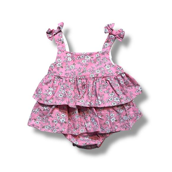 Petit Confection Floral Tiered Romper, 3 Months - Picture 1 of 6